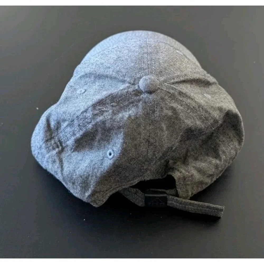 Adidas Hat Cap Strap Back Grey Mens Adjustable Climalite - Picture 3 of 8
